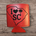 Premium Engraved I Love SC Can Koozie